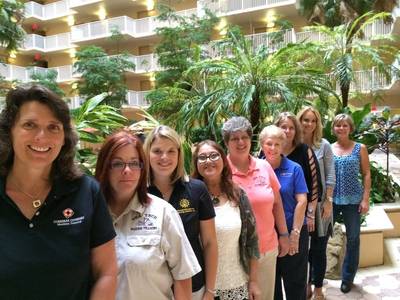 MESC Women on the Water held its 8th annual meeting in Orlando, Fla., June 9-11, 2015. From left to right: Julie Keim,Capt. Ruth Sparks, Amanda Symonds, Amy Beavers, Capt. Ellen Sease, Marie Adams, Cathy Bancroft, Angela Chancy and Dana Gregory