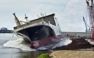 MV Marjorie C launched from VT Halter Marine in Pascagoula.