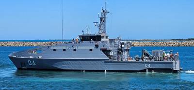 Nafanua III is the 18th Guardian-class Patrol Boat to be delivered by Austal to the Australian Department of Defense under the Pacific Patrol Boat Replacement Project SEA3036-1. (Photo: Austal)
