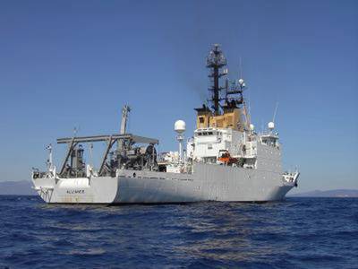 NATO’s 3,100-ton, 305-foot research vessel NRV Alliance has been a leading platform for underwater acoustics research to the benefit of NATO navies. Photo: NATO CMRE