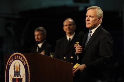 Navy Sec. at recent event: Photo credit USN