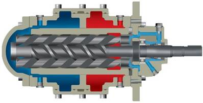 Nearly 100 Allweiler pumps of the SNF series will pump hydraulic oil in a shipborne system capable of lifting up to 48,000 tons for the purpose of decommissioning offshore platforms. (Image: Allweiler GmbH)