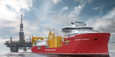 Nexans’ new cable laying vessel Aurora (© Ulstein Verft AS)