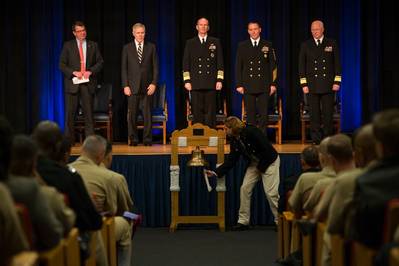 Nine-bell Ringing: Photo credit USN