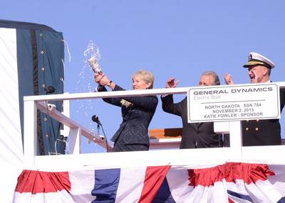 North Dakota Christening: Photo credit USN