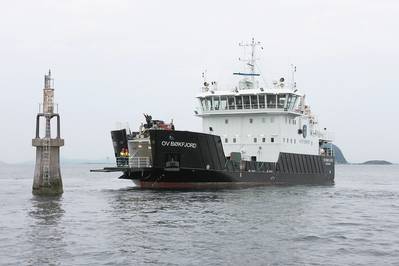 Norwegian Coastal Administration Shipping Company’s multifunctional vessel OV Bøkfjord is equipped with an environment-friendly hybrid system (Photo: Rolls- Royce)