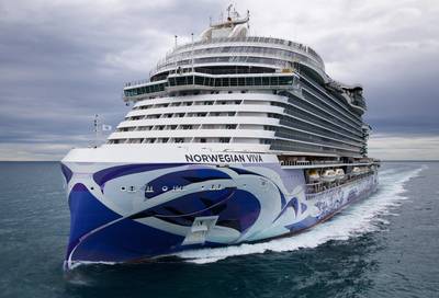 Norwegian Viva is the second of six new generation cruise ships of the new First Class for Norwegian Cruise Line. Image courtesy Fincantieri