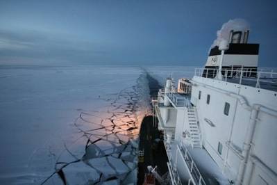 Ob River Transit of NSR: Photo credit Gazprom Group