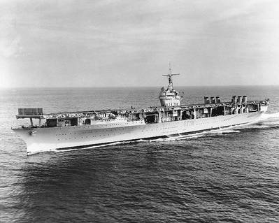 Official Navy photo of USS Ranger (CV-4)
