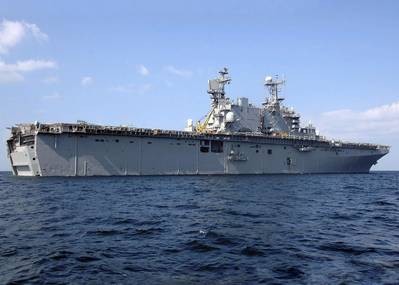 Official U.S. Navy file photo of of the amphibious assault ship USS Saipan (LHA 2)