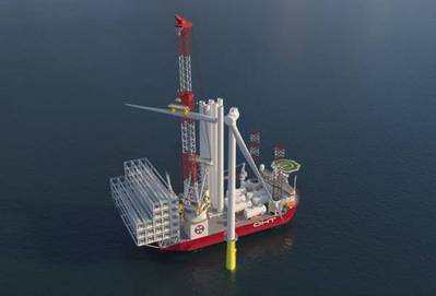 OHT's Wind Turbine Installation vessel ordered last year - Credit: OHT