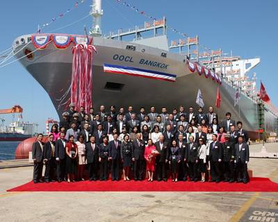 OOCL Bangkok naming ceremony: Photo credit OOCL