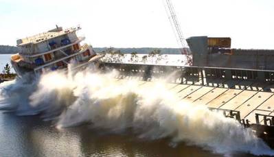 OSV Launch : Photo courtesy of Eastern Shipbuilding 