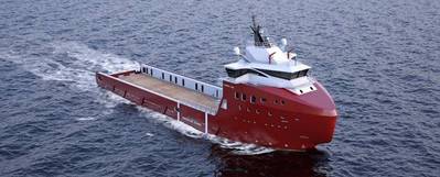 VARD 1 08. Overall length: 81m, Breadth 18m, 4,000 dwt. (Image courtesy of Vard)