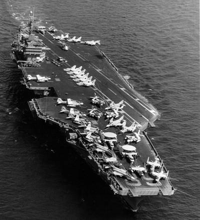 Overhead view of the Nimitz-class (US Navy photo)