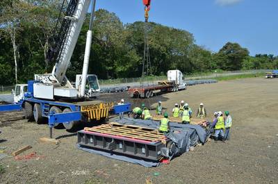 Panama Canal Lock Equipment Arrives: Photo credit PCA
