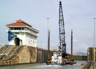 Panama Canal Lock: Photo credit ACP