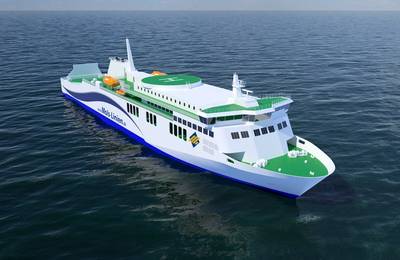 The new car and passenger ferry being built for Danish operator Mols-Linien will be powered by two eight-cylinder Wärtsilä 31 main engines. (Image: Wärtsilä)