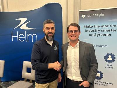 Paul Cyr (left), Manager of Partnerships, Helm Operations; and Patrick Sanguily, General Manager – Americas, Spinergie. (Photo: Spinergie)