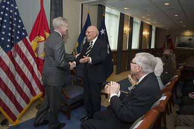 Pentagon Ceremony: Photo credit USN