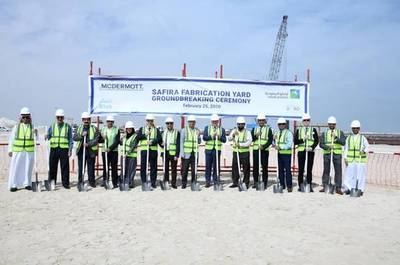 Photo from the groundbreaking ceremony for the SAFIRA yard in February 2020 - File image: McDermott