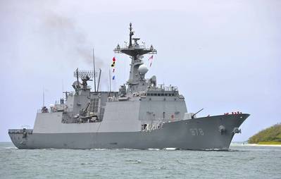 File Photo: The South Korean destroyer Wang Geon (DDH 978) arrives at Joint Base Pearl Harbor-Hickam, Hawaii, May 20, 2014 (U.S. Navy photo by Mass Communication Specialist 3rd Class Diana Quinlan/Released)
