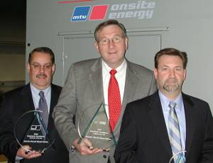 Pictured from Atlantic DDA are left to right: Peter Cataford, Vice President, Branch Operations; John Farmer, President; and Charlie Attisani, Vice President, Engineering. (Photo courtesy Atlantic Detroit Diesel-Allison)