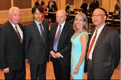 Pictured left to right: Ed McCain - Manager, Client Relations, ClassNK America; Toru Urushihara, Manager - ClassNK; Tom Allegretti - President & CEO, AWO; Jennifer Carpenter - Executive Vice President & COO, AWO; John Kim - General Manager, ClassNK (Photo: American Waterways Operators)