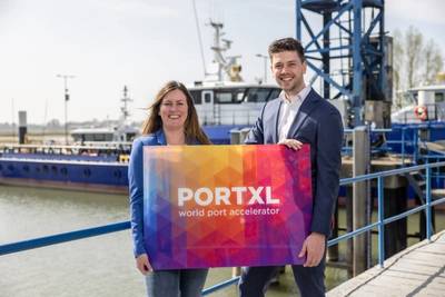 Pictured: Tara Koole, PortXL &amp; Tom Akkerman, Damen 