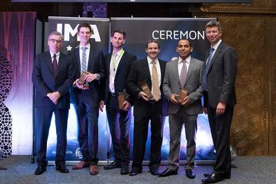 (l-r) Pierre Blayau, CEO SNCF Geodis & Chairman of Geodis; Rutger Jonker (Team Netherlands); Martin Henriksen (Team Nordic); Steven Pike (Hong Kong); Raj Kiran Pant (India); Kim Pedersen, Executive Vice President, Geodis Wilson.