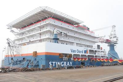 Pipe-layer 'Stingray': Photo courtesy of Van Oord