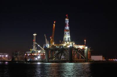 LED Oil Platform Lighting: Photo credit Dialight