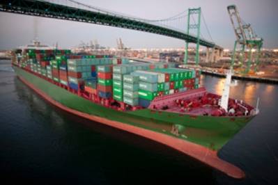 Port of Los Angeles container ship: Image courtesy of the Port