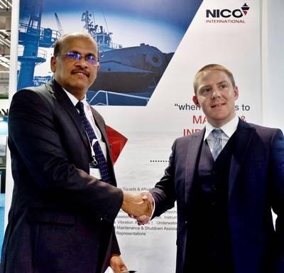 L to R : Prakash Kumar (General Manager – NICO International), Chris McMenemy (Managing Director - Cleanship Solutions Ltd.) (Photo: Cleanship)