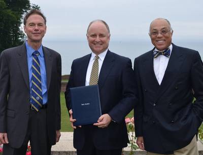 L to R - President R. Keith Michel, Thomas B. Crowley, Jr., Dr. George Campbell, Jr. (Photo: Webb Institute)