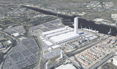 A CGI of the proposed facility (Credit: Port of Tyne)