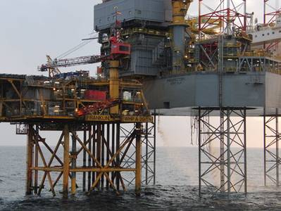 PROSPECTOR 1 on location in the U.K. Sector of the North Sea (Photo courtesy of Prospector Offshore Drilling)