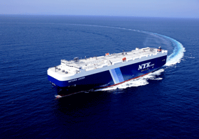 Pure car and truck carrier delivered by MHI to NYK Line