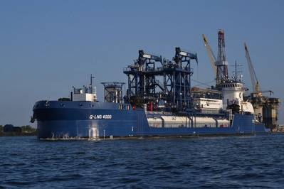 Q-LNG 4000, the first offshore LNG bunkering ATB in the U.S. (Photo: Shell)