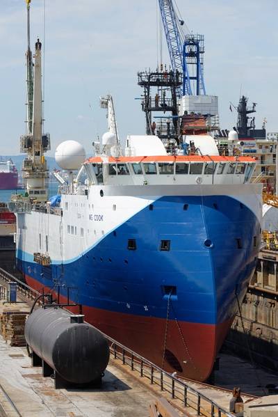 WG Cook in for refit at Gibdock