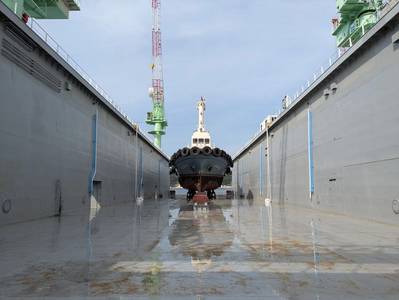 Refurbished the No.2 Floating Dock at the Wakaba Works
Photo courtesy Tsuneishi Kure