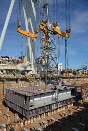 Regal Princess Keel Laying: Photo credit Princess Cruises