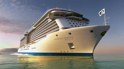 Rendering of Princess Cruises’ new China-based cruise ship, Majestic Princess. (Image: Princess Cruises)