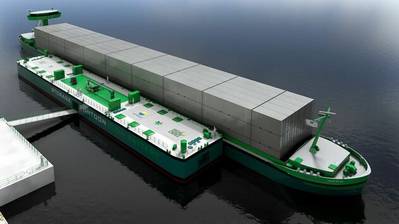 Rendering of the electrolyte bunkering station (Photo: PortLiner)