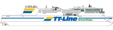 Rendering of the new “Green Ship” RoPax vessel (image courtesy of TT-Line)