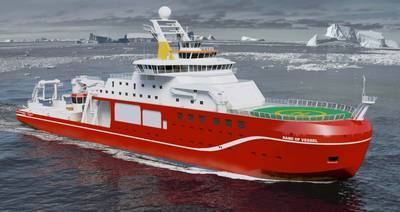 Rendering of the new polar research vessel to be built by Cammell Laird (Image: Cammell Laird)