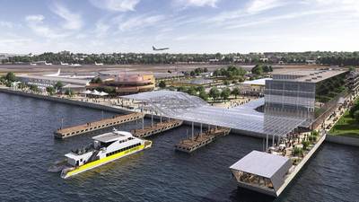 Rendering shows plans for LaGuardia's new Marine Air Terminal site (Image: Governor Cuomo’s office)