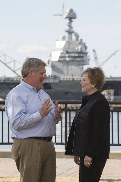 Rep. Kay Granger, R-Texas, visited Newport News Shipbuilding on Thursday. Granger serves as chairwoman of the House Appropriations Committee’s Defense Subcommittee. (Photo: John Whalen/HII)