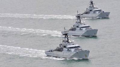 RN River-class patrol boats: Photo credit BAE