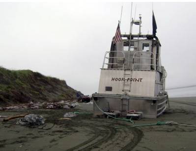 Scene on beachfront: Photo courtesy of USCG